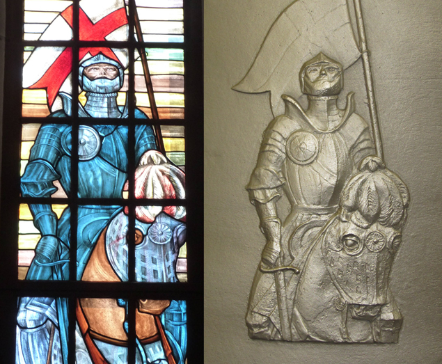 St.Georg, Kirchenfenster und Glocke